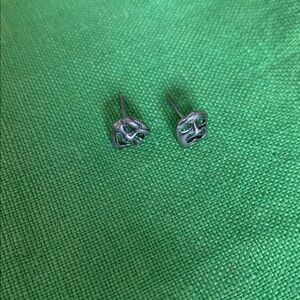 Silver Studs - Comedy / Tragedy Dramatic Masks